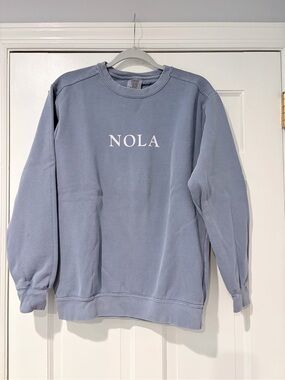 Comfort Colors NOLA Crewneck Sweatshirt - Dusty Blue